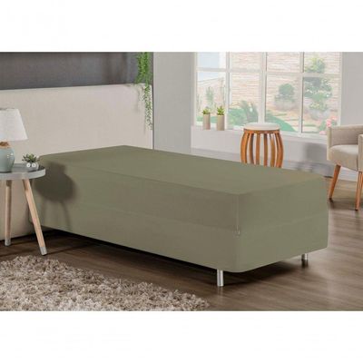 Jogo De Cama Solteiro Nobre 2 Peças Luva De Box 55cm De Altura Malha 100% Algodão - Avelã