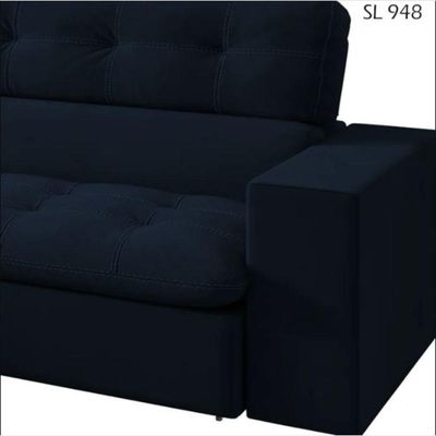 Sofá 4 Lugares Valente Retrátil / Reclinável - élpis Móveis Azul