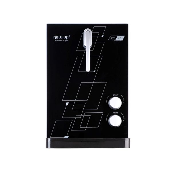 PURIFICADOR NEW UP GLASS 2.0 DE MESA SUSPENSO PRETO 127V PGLP1