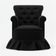 Poltrona Amentação Confortável Com Balanço Descanso Quarto Bebê Aconchego Suede Suede Preto
