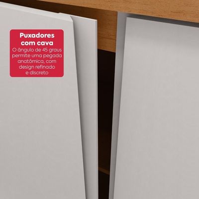 Guarda Roupa Solteiro 100% Mdf 4 Portas Easy Like Amêndoa Clean/off White