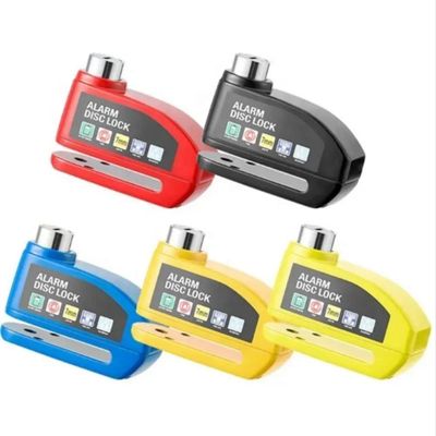 Cadeado Sirene Sonoro Aluminio Freio Anti Furto Moto Alarme Trava Disco Bike Motocicletas Bicicleta