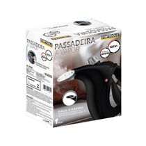 Passadeira à Vapor 110V Preto Desamassa Direto No Cabide