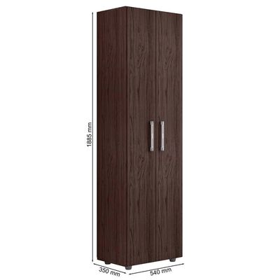 Multiuso 2 Portas 4 Prateleiras Breatriz 190cm Ajl Móveis Castanho