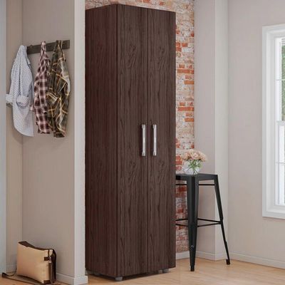 Multiuso 2 Portas 4 Prateleiras Breatriz 190cm Ajl Móveis Castanho