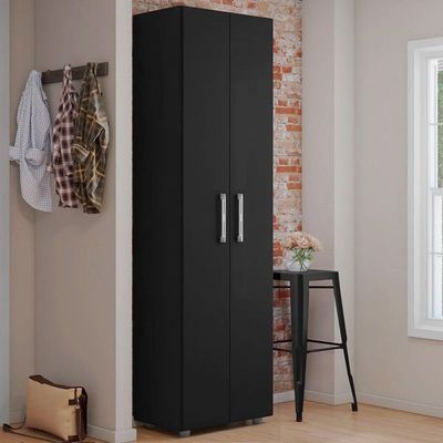 Multiuso 2 Portas 4 Prateleiras Breatriz 190cm Ajl Móveis Preto