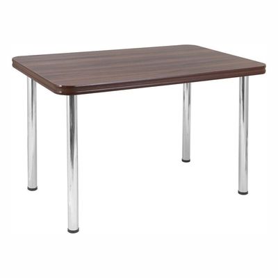 Mesa Estrutura Cromada Mc1010-tp800 Tampo 1500x800x45mm Nogueira