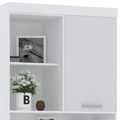 Escrivaninha Bancada Estudo Modulada 90cm Taiga Branco L01 - Mpozenato