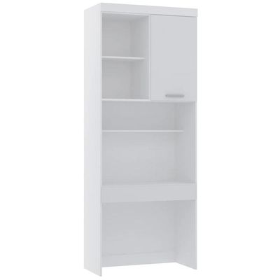 Escrivaninha Bancada Estudo Modulada 90cm Taiga Branco L01 - Mpozenato