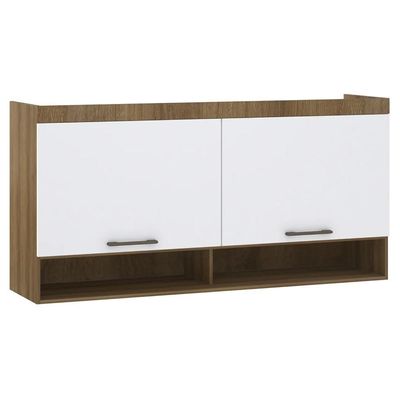 Armário Aéreo Ponte Modulado 165cm Delphi Avelã/branco L01 - Mpozenato