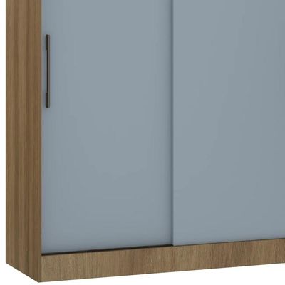 Guarda Roupa Solteiro 135cm 2 Portas 3 Gavetas Taiga Avelã/grey L01 - Mpozenato