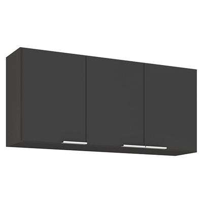 Armário De Cozinha Aéreo 120cm Pérola Z34 Preto - Mpozenato