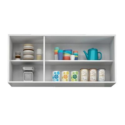 Armário Aéreo Honduras 03 Portas 120cm Branco/preto - Lumil Móveis