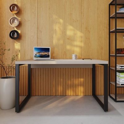 Mesa Operacional 135x70x75cm Yon - Off White-est.preta Off White-est.preta