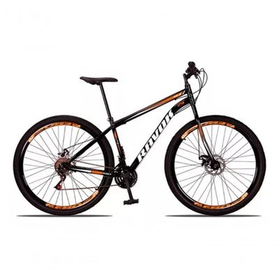 Bicicleta Bike Aço 21 Marchas Velocidades Aro 29 Freio A Disco Laranja