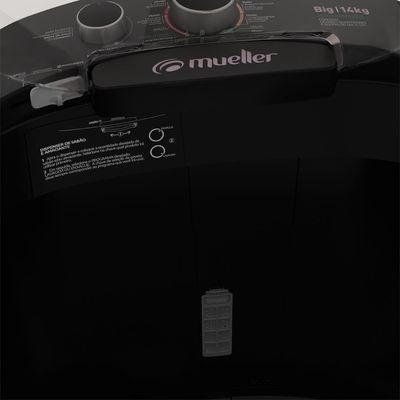 Máquina de Lavar Semiautomática 14kg Mueller Big Preta 220V