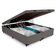 Cama Box Baú Casal Bipartido Sintético Mega Cama Cinza 138x188x45cm