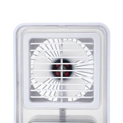 Ventilador Portatil Umidifcador Luminaria Usb De Mesa 3 Velocidades Branco