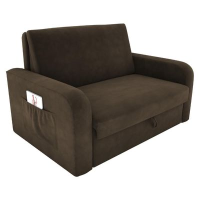 Sofá Cama Com Baú 2 Lugares Numey Suede Cappuccino