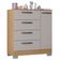 Cômoda 868 4 Gavetas E 1 Porta Com Guarda Roupa Solteiro Córdoba 4 Portas Damasco Off White - Poquema