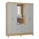 Cômoda 868 4 Gavetas E 1 Porta Com Guarda Roupa Solteiro Córdoba 4 Portas Damasco Off White - Poquema