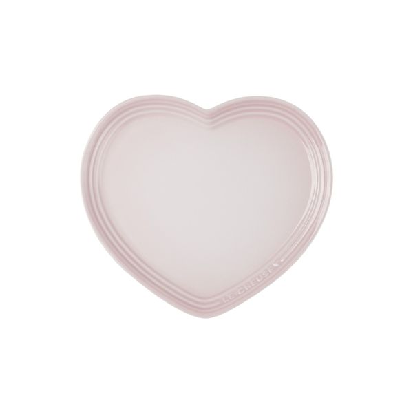 PRATO LE CREUSET FORMATO CORAÇÃO EM CERÂMICA - Shell Pink
