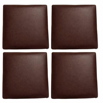 Kit Com 4 Assentos Banco Banqueta Cadeira Quadrado 30cm marrom