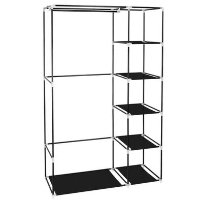 Guarda Roupa Organizador 5 Prateleiras Multiuso Porta Cabide Bolsa Lencol Brinquedos Portatil Roxo