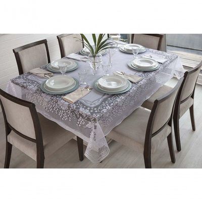 Toalha De Mesa Uva Em Renda Quadrada 1,60m X 1,60m 100% Poliéster - Uva