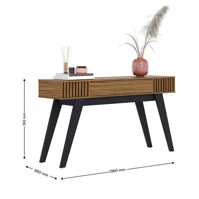 Aparador Riviera 136cm 1 Gaveta Telescópica - Ssx Multicoisas Cor Noce Milano