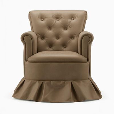 Poltrona Amentação Confortável Com Balanço Descanso Quarto Bebê Aconchego Suede Cappuccino