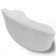 Sofá 5 Lugares Curvo Living Firenze Direito D02 Bouclê Branco 300cm B-53 - Lyam