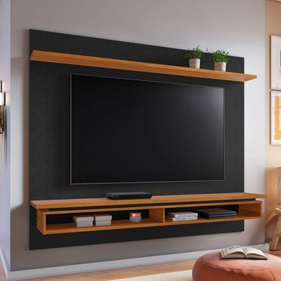 Painel Para Tv Nt 1310 Preto Com Freijó - Notável