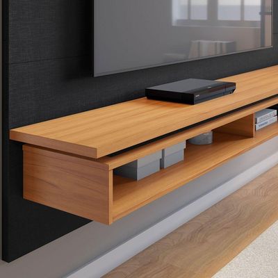 Painel Para Tv Nt 1310 Preto Com Freijó - Notável