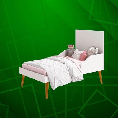 Berco Noah Retro Branco Fosco Com Savana - Moveisaqui