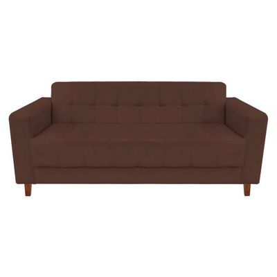 Sofá 3 Lugares Arezzo Suede Marrom