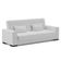 Sofá Cama 02 Lugares Linho Cinza Pés De Madeira