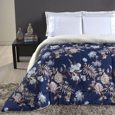 Coberdrom Sherpa/Percal 180 Fios Estampado Queen Gran Moratta 01 Peça - Campestre