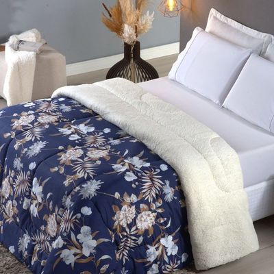 Coberdrom Sherpa/Percal 180 Fios Estampado Queen Gran Moratta 01 Peça - Campestre