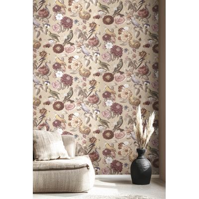 Papel de Parede Botany House Floral Bege 15548