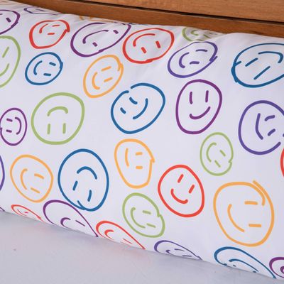 Capa Para Travesseiro Fofuxão Colorê 1 Peça 1,46m x 46cm 100% Poliéster Com Zíper - Smile