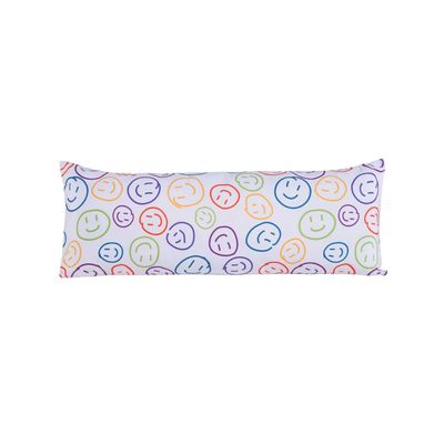 Capa Para Travesseiro Fofuxão Colorê 1 Peça 1,46m x 46cm 100% Poliéster Com Zíper - Smile