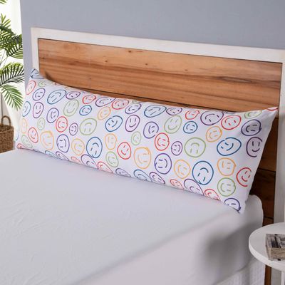 Capa Para Travesseiro Fofuxão Colorê 1 Peça 1,46m x 46cm 100% Poliéster Com Zíper - Smile