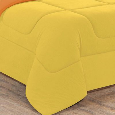 Edredom Malha 100% Algodão Gran Moratta 1 Peça Queen - Amarelo/Laranja