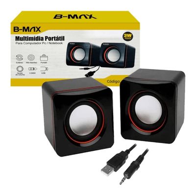 Caixa de Som para PC e Notebook B-MAX P2 USB 3W BM-S205