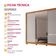 Guarda Roupa Casal Connor Mdf 3 Portas 2 Gavetas Com Espelho Naturalle/off White