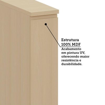 Balcão De Cozinha 100% Mdf 1 Pt 20cm Aura Luciane Móveis Carvalho