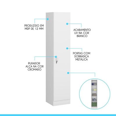 Sapateira Organizadora Londres Com 1 Porta Menu Móveis Branco