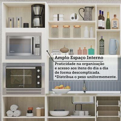 Cozinha Modulada Compacta 5 Peças Sem Tampo Art Luciane Móve Pátina-cinza Cristal