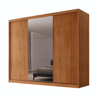 Guarda Roupa Casal Connor 3 Portas E 4 Gavetas Com Espelho Naturalle